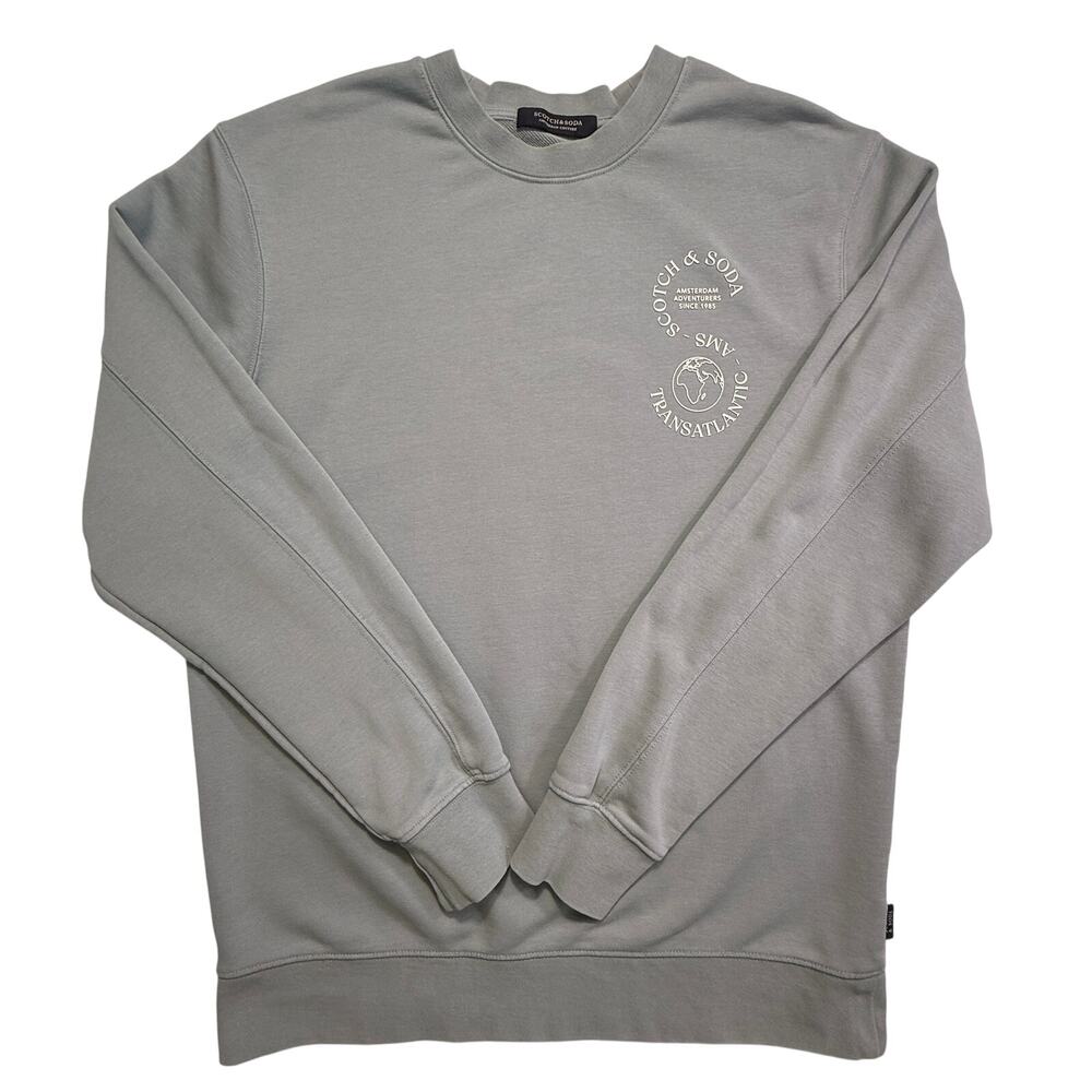 SCOTCH & SODA Amsterdam Couture Graphic Sweater SageGreen Size Large